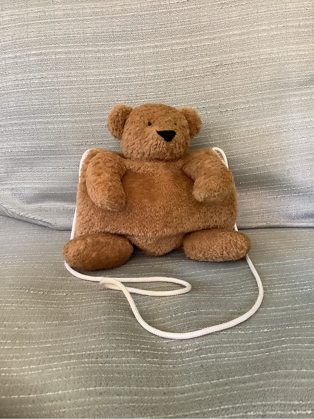 Plush Brown Teddy Bear Bag and Hand Muff